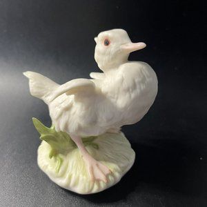 Vintage Porcelain Cybis Baby Brother Duckling Duck Bisque Figurine White SIGNED
